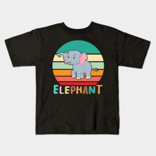 Vintage Retro Elephant Kids T-Shirt